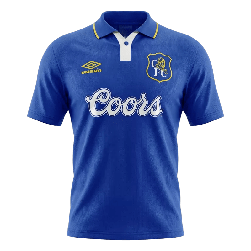 33feb989d6e9d7134f2098404775dfa8.png Retro 95-97 Chelsea Home Soccer Jersey - Image 1