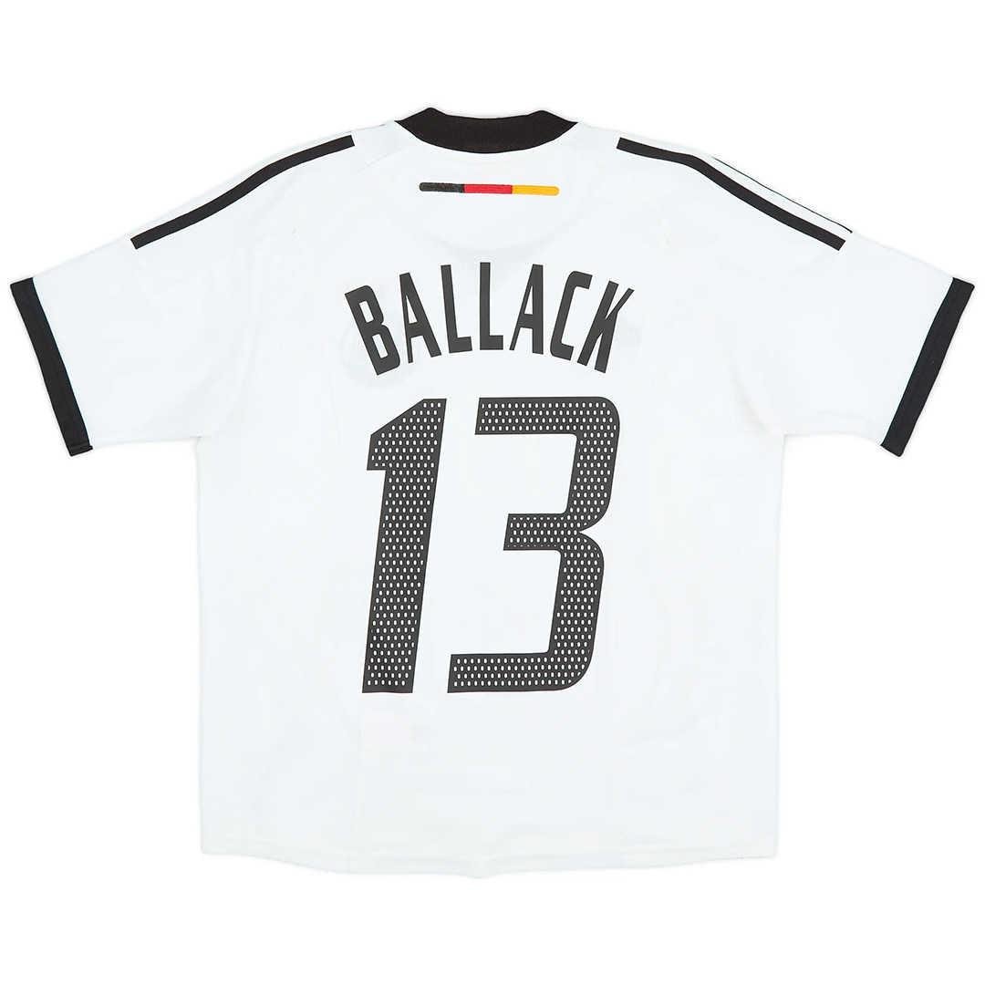 BALLACK-13-Retro-Germany-Home-Jersey-World-Cup-2002.jpg Germany Retro Soccer Jersey Home 2002 (BALLACK #13) - Image 1
