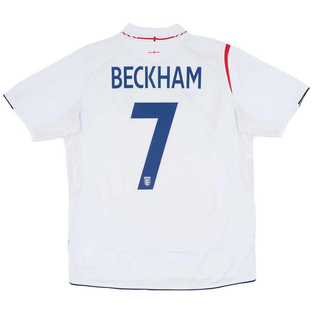 BECKHAM-7-Retro-England-Home-Jersey-World-Cup-2006.jpg England Retro Soccer Jersey Home 2006 (BECKHAM #7) - Image 1