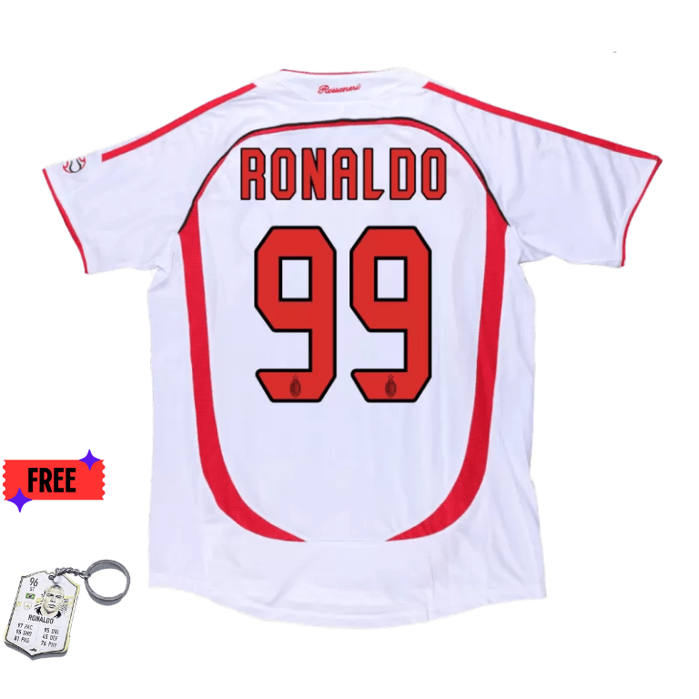 FREE-GIFTS-7.png AC Milan Retro 06/07 RONALDO 99 Away Soccer Jersey - Image 1