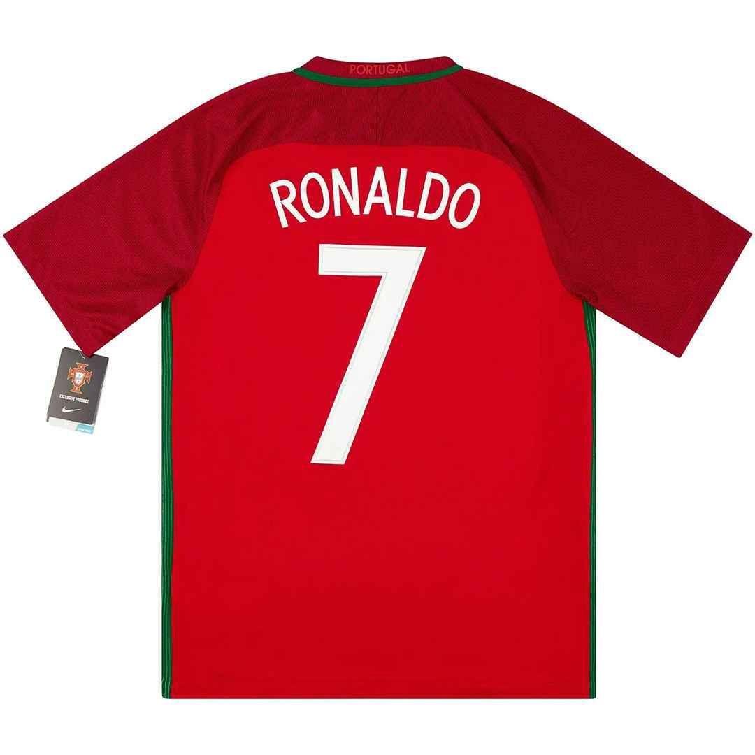 Ronaldo-7-Portugal-Retro-Jersey-Home-Euro-Cup-2016.jpg Portugal Soccer Jersey Home Euro Cup Retro 2016 (Ronaldo #7) - Image 1