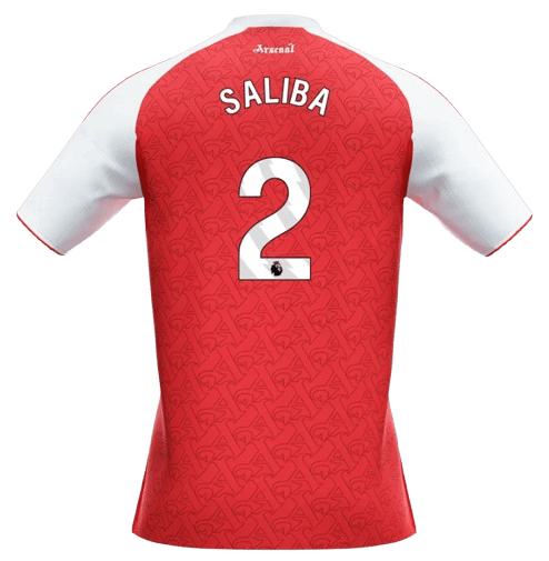 Screenshot_2025-12-11_174951-removebg-preview.png ARSENAL SALIBA #2 HOME SOCCER JERSEY REPLICA 2025/26 - Image 1